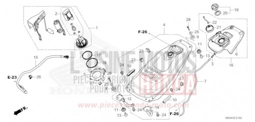 RESERVOIR A CARBURANT/POMPE A CARBURANT NC750XDP de 2023